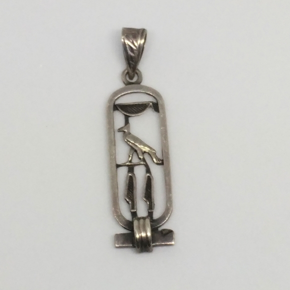 Vintage Jewelry - Sterling Silver Hieroglyphics Name Pendant "Kay" Vintage Jewelry - Sterling Silver Hieroglyphics Name Pendant "Kay"